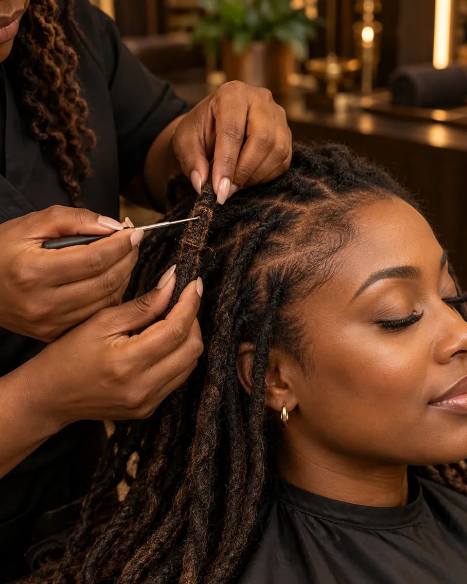 Broken Loc Repair hairstyle reference