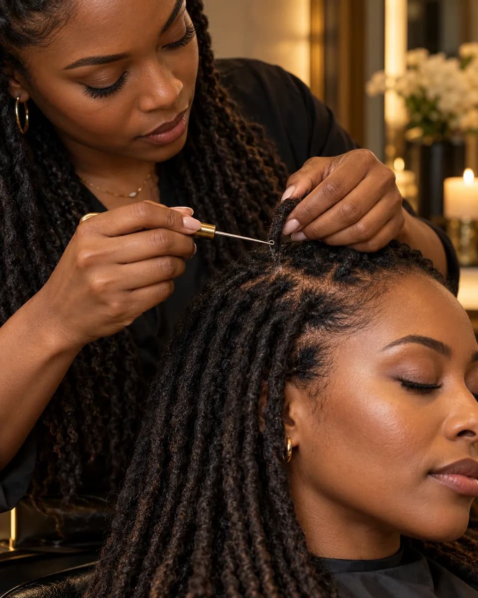 Loc Reattachment hairstyle reference