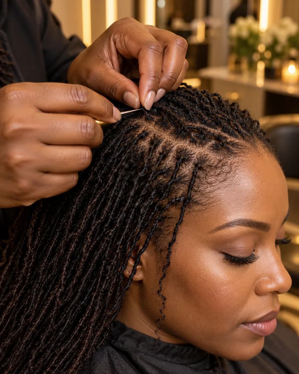 Microloc Retightening hairstyle reference